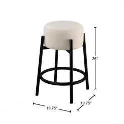 25 in. H Black and White Backless Metal Frame Counter Height Stools with Fabric Seat (Set of 2) by Coaster Home Furnishings -Coaster Home Furnishings Shop white black coaster home furnishings bar stools 182175 40 1000