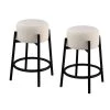 25 in. H Black and White Backless Metal Frame Counter Height Stools with Fabric Seat (Set of 2) by Coaster Home Furnishings -Coaster Home Furnishings Shop white black coaster home furnishings bar stools 182175 64 1000