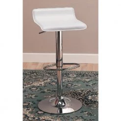 29 in. Upholstered Backless Bar Stools with Adjustable Height White and Chrome (Set of 2) by Coaster Home Furnishings 11 29 in. Upholstered Backless Bar Stools with Adjustable Height White and Chrome (Set of 2) by Coaster Home Furnishings -Coaster Home Furnishings Shop white chrome coaster home furnishings bar stools 120391 31 1000