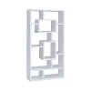 70.75in White Wood 10-Shelf Geometric Bookcase by Coaster Home Furnishings -Coaster Home Furnishings Shop white coaster home furnishings bookcases bookshelves 800157 64 1000
