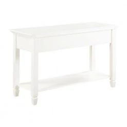 47.25 in. White Rectangle Wood Sofa Table with Lower Shelf by Coaster Home Furnishings 16 47.25 in. White Rectangle Wood Sofa Table with Lower Shelf by Coaster Home Furnishings -Coaster Home Furnishings Shop white coaster home furnishings console tables 753309 1f 1000