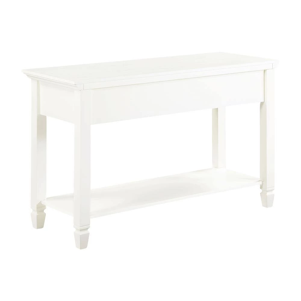 47.25 in. White Rectangle Wood Sofa Table with Lower Shelf by Coaster Home Furnishings 8 47.25 in. White Rectangle Wood Sofa Table with Lower Shelf by Coaster Home Furnishings - Image 6