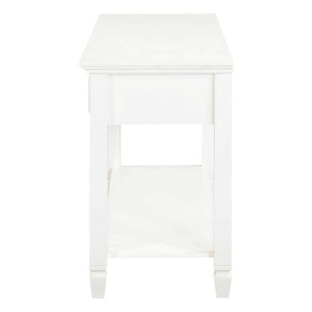 47.25 in. White Rectangle Wood Sofa Table with Lower Shelf by Coaster Home Furnishings 4 47.25 in. White Rectangle Wood Sofa Table with Lower Shelf by Coaster Home Furnishings - Image 2