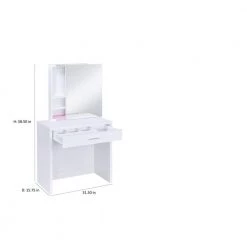 2-Piece Vanity Set with Hidden Mirror Storage and Lift-Top Stool White by Coaster Home Furnishings -Coaster Home Furnishings Shop white coaster home furnishings makeup vanities 300290ii 4f 1000