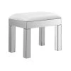 21.75 in. W x 14 in.D White and Mirror Backless Wood Frame Vanity Stool with Leatherette Seat by Coaster Home Furnishings -Coaster Home Furnishings Shop white coaster home furnishings makeup vanities 919523 64 1000