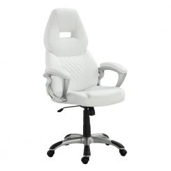 Adjustable Height Office Chair White and Silver by Coaster Home Furnishings