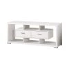 59in. White TV Console with 2-Drawer Fits TV's up to 65in. by Coaster Home Furnishings -Coaster Home Furnishings Shop white coaster home furnishings tv stands 700113 64 1000