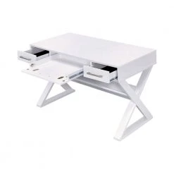 Krista 48 in. Rectangular White 3-Drawer Writing Desk with Single Shelf by Coaster Home Furnishings -Coaster Home Furnishings Shop white coaster home furnishings writing desks 800912 77 1000