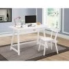 47.25 in. 2-Piece White Writing Desk Set by Coaster Home Furnishings -Coaster Home Furnishings Shop white coaster home furnishings writing desks 801108 64 1000