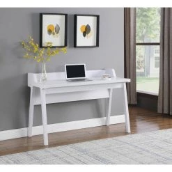 Paiter 50 in. Rectangular White Writing Desk with Power Outlet by Coaster Home Furnishings -Coaster Home Furnishings Shop white coaster home furnishings writing desks 805781 31 1000