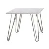 24 in. White Faux Marble and Chrome Square End Table with Hairpin Legs by Coaster Home Furnishings -Coaster Home Furnishings Shop white faux marble and chrome coaster home furnishings end side tables 724287 64 1000